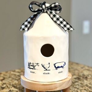Full Size Farmhouse Pig Chicken Birdhouse By Coastal Night Designs